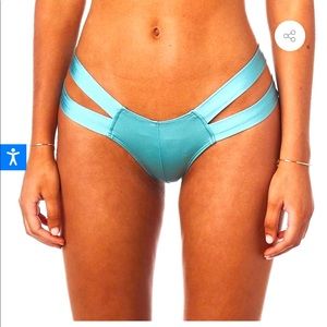 Montce Capri added coverage blue bikini bottoms